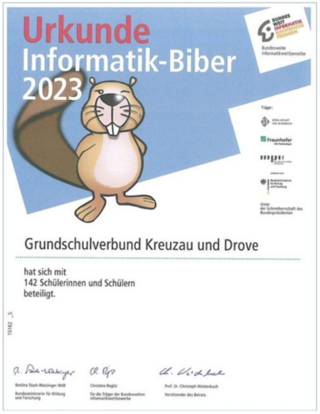 Urkunde Informatik-Biber